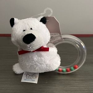 Baby Ganz Collection Winter Polar Bear Rattle NWT